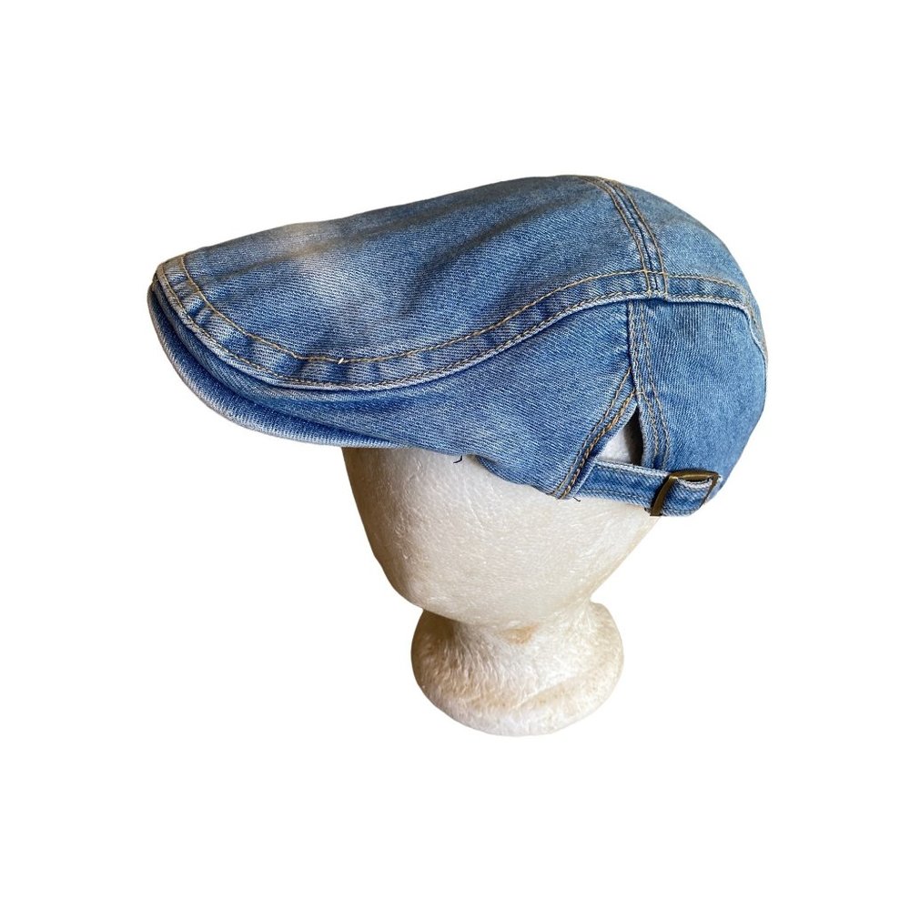 Blue Denim Newsboy Cabbie Hat Cap One Size